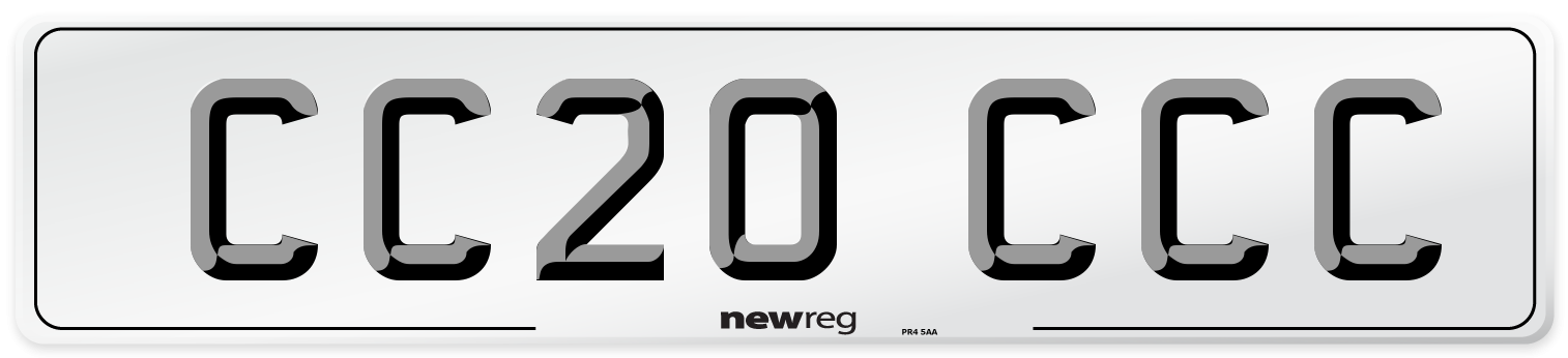 CC20 CCC Number Plate from New Reg